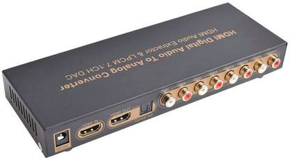microware 4K HD HDMI 7.1 Audio Converter HDMI 7.1CH Digital LPCM Audio Extractor Adapter Media Streaming Device