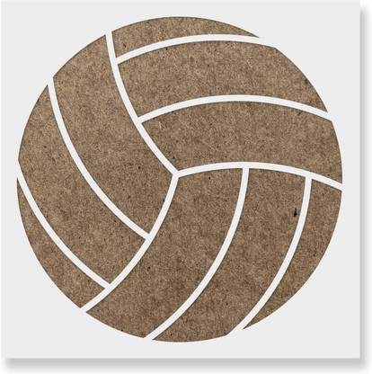 IVANA'S Art & Craft Mylar Stencil for Crafts and Decorations Size - 12" x 12" Inch USA12x12-221 Volleyball Stencil Template for Walls and Crafts - Reusable Stencils Stencil
