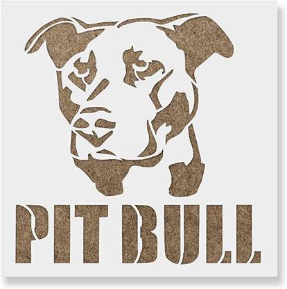 IVANA'S Art & Craft Mylar Stencil for Crafts and Decorations Size - 12" x 12" Inch USA12x12-388 Pitbull Stencil Template for Walls and Crafts Stencil