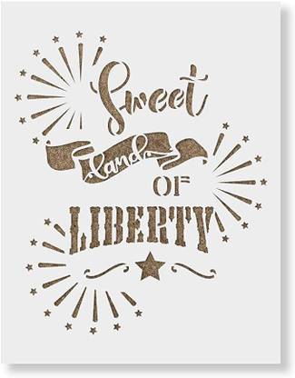 IVANA'S USA12x12-366 Sweet Land of Liberty Fireworks Stencil Stencil