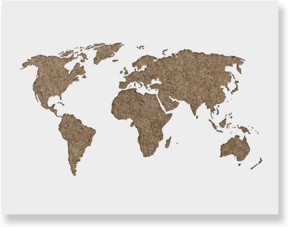 IVANA'S USA12x12-167 World Map Stencil Template for Walls and Crafts - Reusable Stencils Stencil