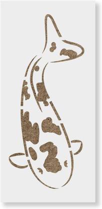 IVANA'S USA12x12-246 Koi Fish Stencil Template for Walls and Crafts - Reusable Stencils Stencil