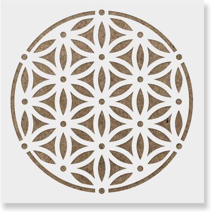 IVANA'S USA12x12-124 Sacred Flower of Life Stencil Template for Walls and Crafts - Reusable Stencils Stencil
