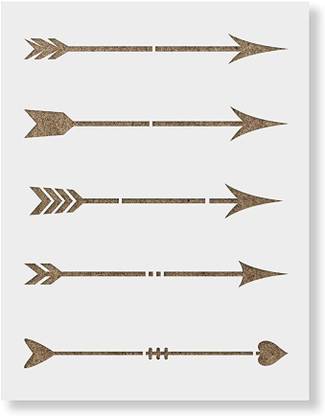 IVANA'S USA12x12-102 Arrows Stencil - Reusable Stencils for Painting - Arrows Crafts and Projects Stencil