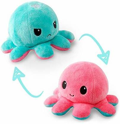 KEYUR TeeTurtle Reversible Octopus Mini Plush - Stuffed Animal Toy  - 7.6 cm
