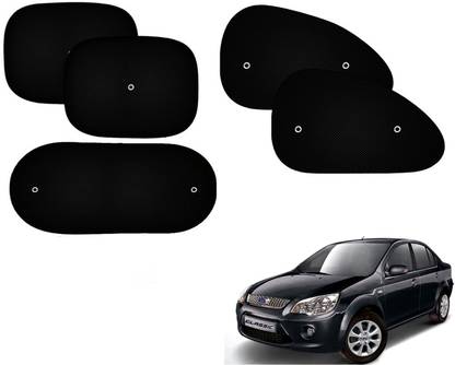 Automotive Prist Black Polyster Car Curtain (Set Of 5) For FORD FIESTA CLASSIC Car Curtain