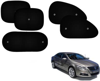 Automotive Prist Black Polyster Car Curtain (Set Of 5) For VOLKSWAGEN PASSAT Car Curtain