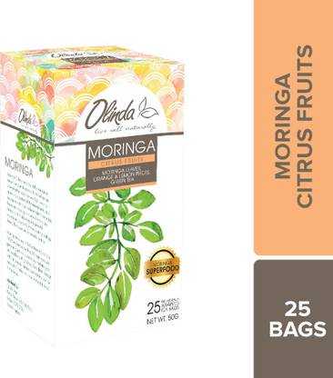 Olinda Moringa Citrus Fruits Tea Bags Box