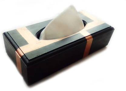 Amrutkala Wooden Hand Painted Fancy Tissue Box (Brown) Analog Tissue Flotation Bath
