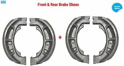 nikavi Motorcycle Front & Rear (Combo) Brake Shoe Set for Suzuki Access old model Front Brake Shoe