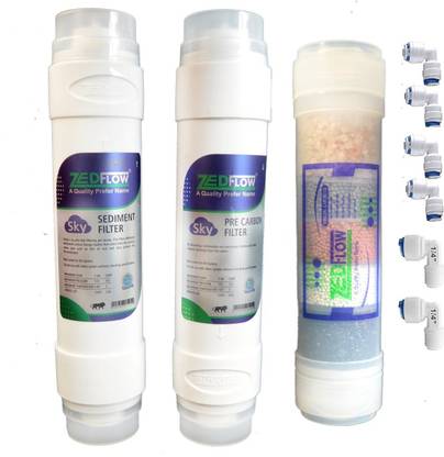Aquawell Zedflow Carbon, Sediment Filter, Mineral Cartridge for all RO Water Purifiers Solid Filter Cartridge
