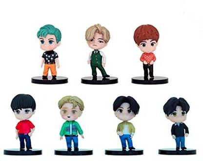 gtrp BTS Tiny Tans Dynamite (Set of 7) BTS Merchandise for BTS Army and Kpop Lovers