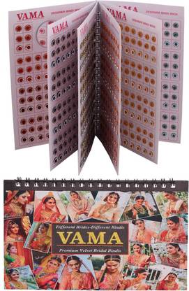 Vama Fashions Round Multicolour Forehead Stone Sticker kumkum Wedding Bridal bindi for ladies designer stone book for Women & Girls ( Multicolor stone bindi book - Total 948 bindis ) Bridal, Wedding, Forehead Multicolor Bindis