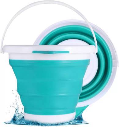 RABJET Foldable Bucket,Collapsible Bucket with Strong Folding Bucket Flexible, Compact 10 L Silicone Bucket