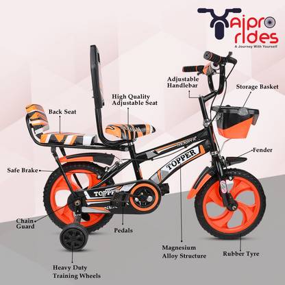 Xaipro 14 T TOPPER CARRIER D / GADDI ORANGE PVC RIM 14 T (inch) Road Cycle