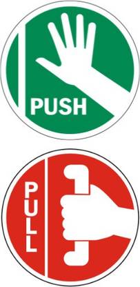 Ira Sign PUSH & PULL Emergency Sign