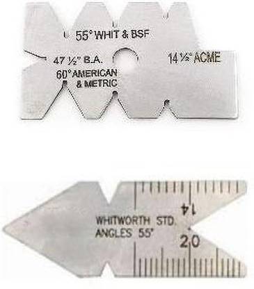 SAMENX Screw Thread Cutting Gauge 14-1/2",47-1/2", 55, 60° & Center Gauge 55° IN/Metric Ring Gauge
