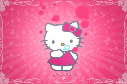 YAA - Kitty Cute Poster (18inchx12inch) Photographic Paper