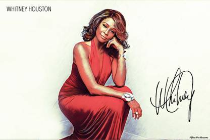 YAA - Whitney Houston Art Effect Poster (18inchx12inch) Photographic Paper