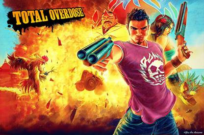 YAA Total Overdose Game Poster - 18 x 12 Inch (Multicolor) Photographic Paper