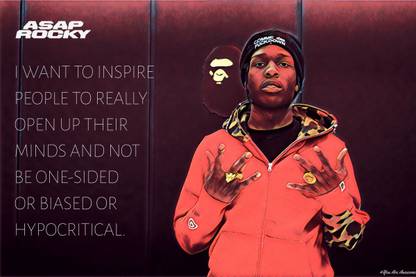 YAA - ASAP Rocky Quotes Poster (18inchx12inch) Photographic Paper