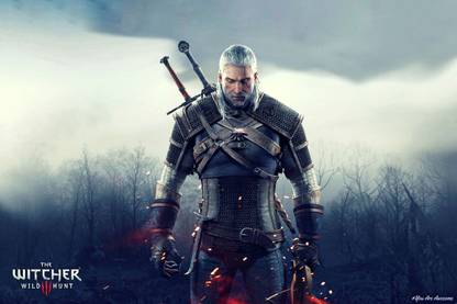 YAA - Witcher 3 Wild Hunt Game Poster (18inchx12inch) Photographic Paper