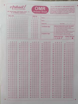 OMR Sheet Booklet Best Book For OMR Sheet All Exam Use