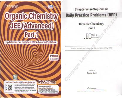 Cengage Organic Chemistry For Jee (Advanced) Part--1, (3rd Edition) By K.s. Verma