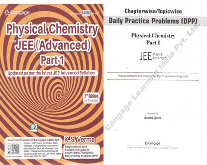 Cengage Physical Chemistry For Jee (Advanced) Part--1 (3rd Edition) Set Of Two Books By K. S. Verma