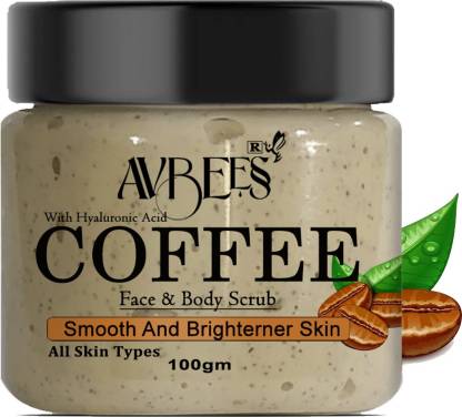 AVbees Coffee Face Scrub For Deep Exfoliation Tan Removal Blackheads Scrub Body  Scrub  (100 g)