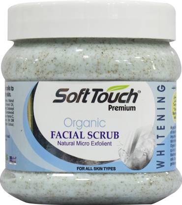 Soft Touch Premium Organic Facial Scrub (500gm, Brightening) Scrub