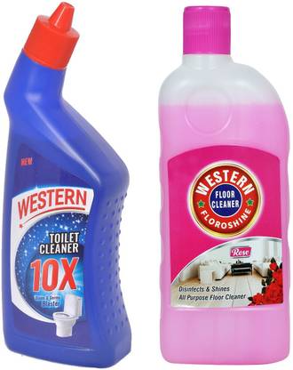 WESTERN Toilet Cleaner & Floor Cleaner Combo Regular Liquid Toilet Cleaner