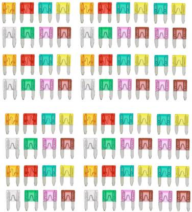 BLP Car Mini Blade Fuse | Small Fuses for Bike/Truck Pack of 80 Vehicle Fuse