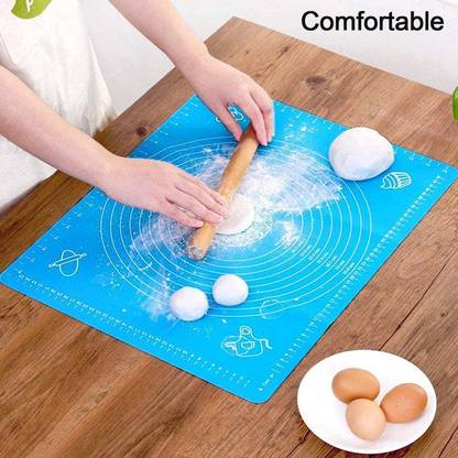 ShoppyCharms Reusable Food Grade Silicon Roti Fondant Rolling Baking Sheet Mat(Size- 40x30cm) Food-grade Silicone Baking Mat