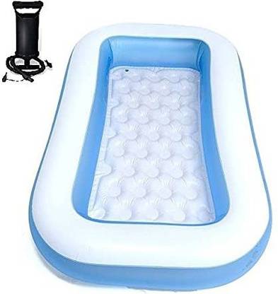Dherik Tradworld 5.5 FT. Bath tub for Baby Inflatable Rectangular Pool with Air Balloon Pump