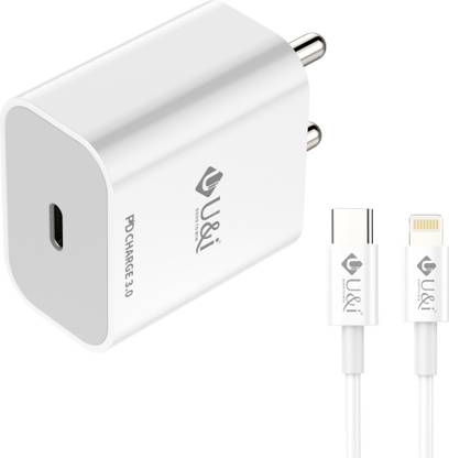 U&i 3 A Wall Charger for Mobile with Detachable Cable