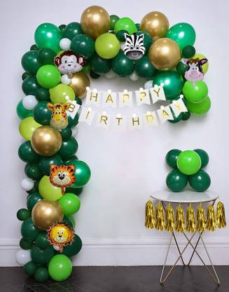 Dinipropz Jungle Safari Theme Birthday Decoration Kit For Boy And Girl