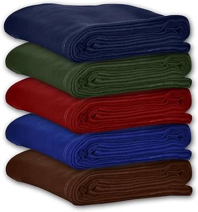 MFI Solid Single Fleece Blanket for  Mild Winter
