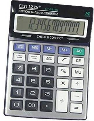 Ornate Citllzen 9914-N Dual Power Big Size Electronic 12 Jumbo Digit 112 Steps Citllzen 9914-N Dual Power Big Size 112 Steps Correct and Check Calculator Basic  Calculator