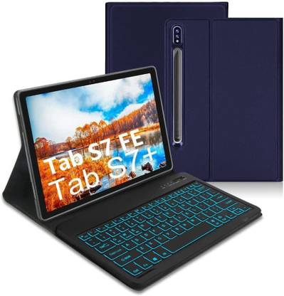 Proelite Keyboard Magnetic Detachable Wireless Bluetooth Built-in 7-Colors Backlit Case Bluetooth Standard Tablet Keyboard Compatible with Desktop, Laptop, Mac Easy to Use,Plug and Play,Quick, Comfy Durable body