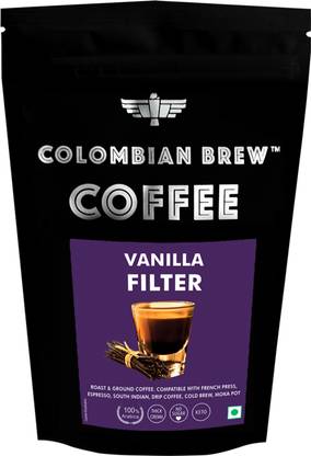 Colombian Brew Vanilla Filter coffee, Arabica Roast & Ground,1kg Roast & Ground Coffee