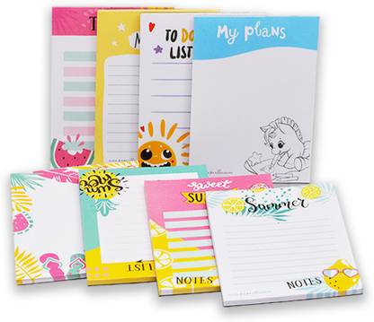 Flipkart SmartBuy Notepads for Writing Notes, To Do List Planner Notebook Office Stationery Items Pocket-size Note Pad NO 50 Pages