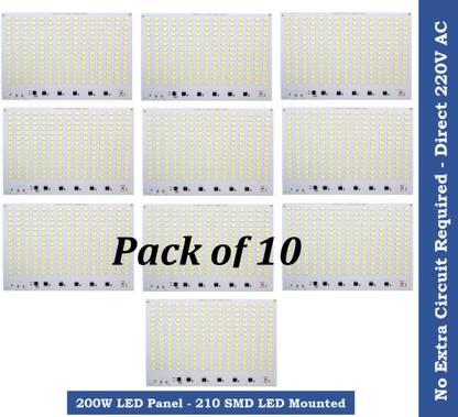 SG Flash (Pack of 10) 210 SMD led circuit board kit for 200 watt|Light Board|Led Panel| Electronic Components Electronic Hobby Kit