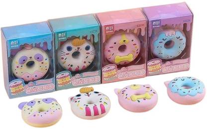 GOLDENTAIL Jumbo Donut Imported Stuff Cutest Non-Toxic Eraser