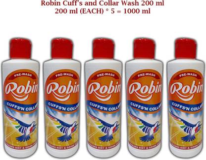 Robin CUFFS AND COLLAR 200 ML ( 200 ML * 5 = 1000 ML) Fabric Whitener