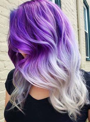 THTC WHITE HAIR COLOR WAX TEMPORARY HAIR COLOR LONG LASTING , PURPLE