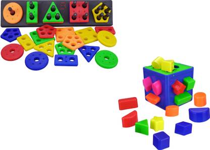 BitFeex Angle Geometric Blocks Stacker Shape Sorter Column Puzzle Stacking non toxic