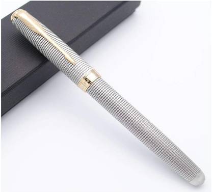 Haimac 601B Retro Style Fountain Pen Ink Pen (Retro Silver, Fine Nib) Fountain Pen