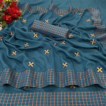 Embroidered Fashion Art Silk Saree