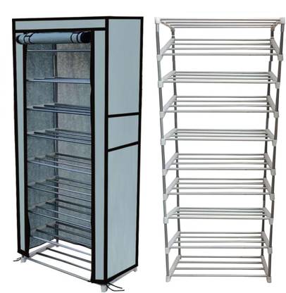 RAXON WORLD Metal Shoe Stand 9Shelves, Metal Shoe Stand